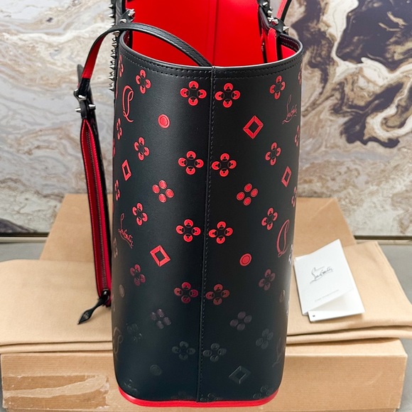 Sold! Christian Louboutin Degrade Loubinthesky East West Cabata Black Red Tote - Picture 9 of 11